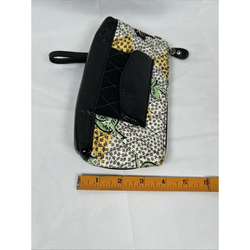 Vera Bradley Patchwork Collection Clutch Wristlet Black Floral Pink Flowers - Picture 14 of 14